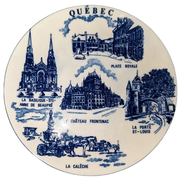 Vintage Quebec Decorative Plate - 6.25" - Picture 3 of 4